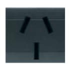 SCAME PARRE SPA - SCA101.6424 PRESA ARGENTINA 2P+T 10A 250V ANTRACITE