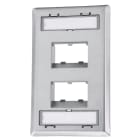 PANDUIT PANCFPSL4S THE MINI-COM STAINLESS STEEL FACEPLATE A