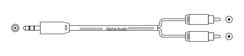 ALPHA ELETTRONICA SR ALP11-3-002/02K CAVO JACK 3.5-2 SPINE RCA 2M SCATOLINA