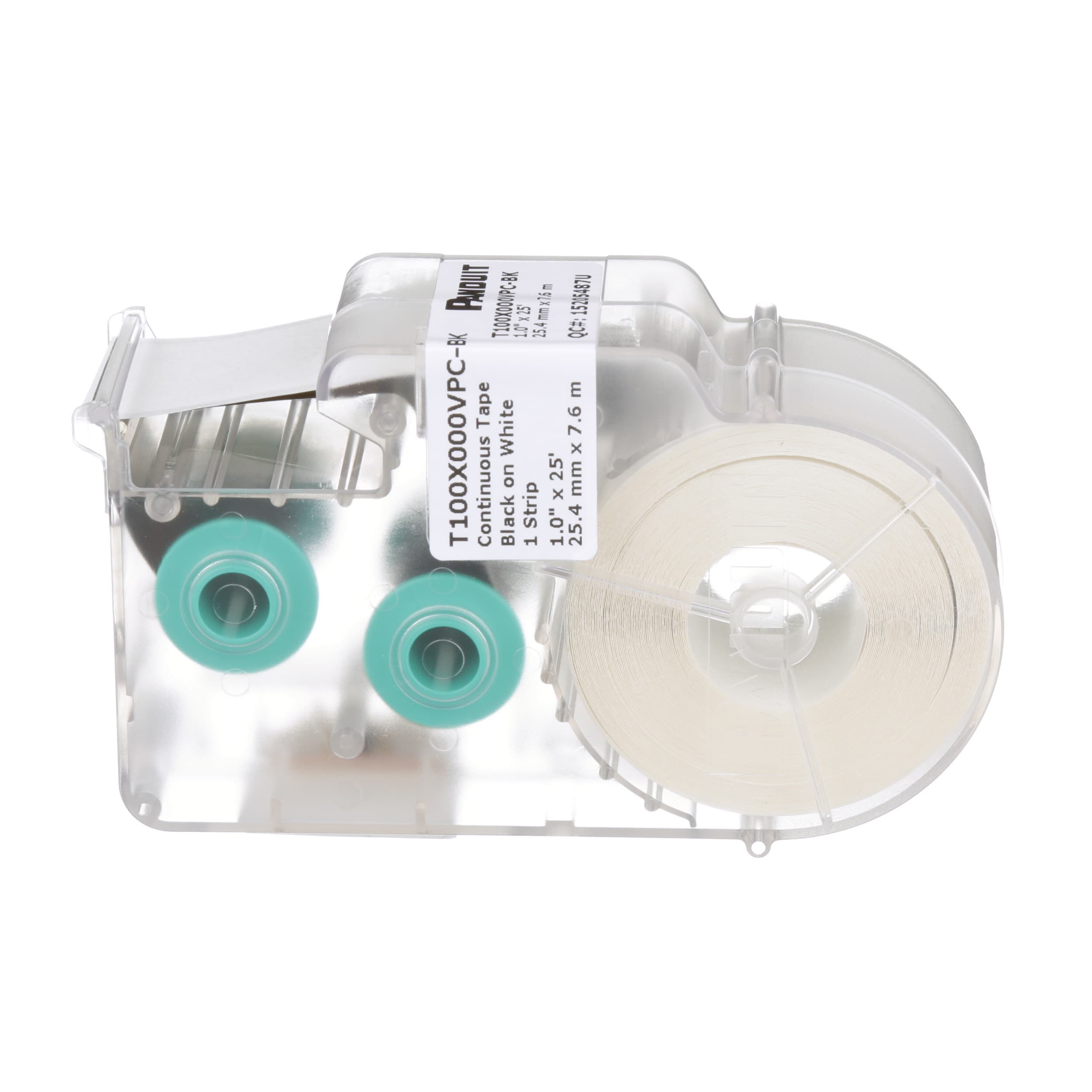 PANDUIT PANT100X000VPC-BK NASTRO NERO SU BIANCO, IN VINILE.