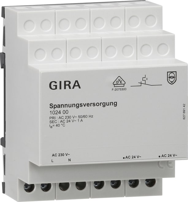 GIRA - GIR102400 Spannungsvers. AC 24 V 1 A REG Zubehor