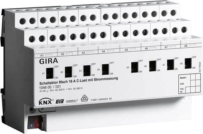 GIRA - GIR104600 ATTUATORE 8X 16A CARICO C KNX AMG