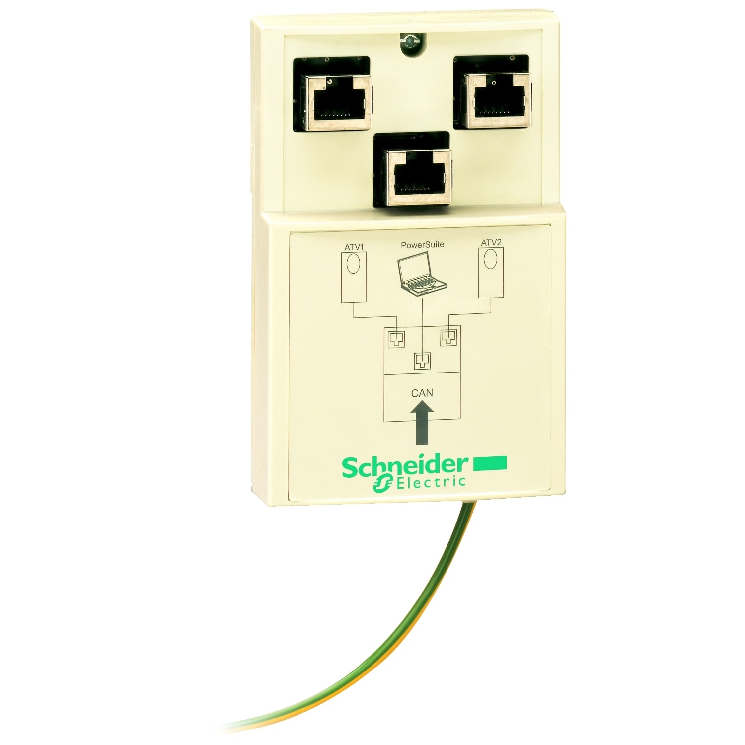 SCHNEIDER ELECTRIC - SNRVW3CANTAP2 CANopen junction box, CANopen, 2 x RJ45 and 1 x RJ45