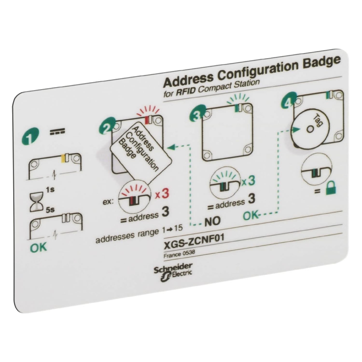 YAGEO TMSS ITALY SRL TSIXGSZCNF01 BADGE PER CONFIGURAZIONE INDIRIZZI TESTE