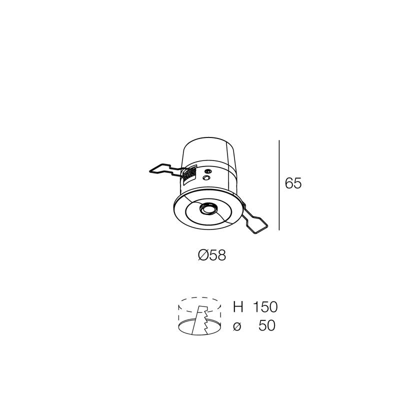 NOVALUX SPA NOX105931.99 DALI MID: SENSORE INCASSO D.58X84
