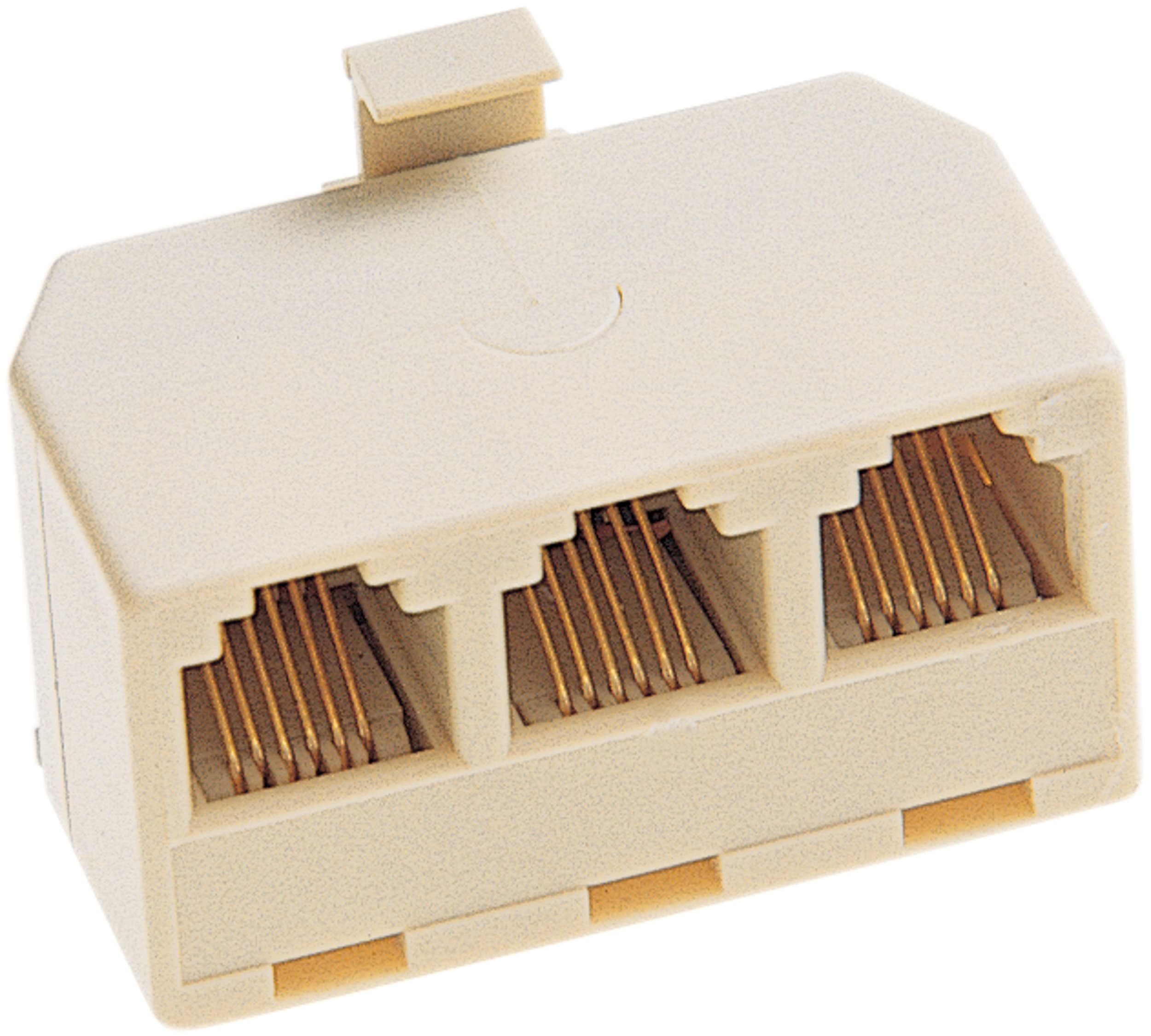 LE PROLUNGHE SAS - PRG1061 ACCOPPIATORE TRIPLO TELEF. PER PLUG 6/4