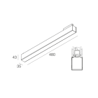 NOVALUX SPA - NOX106738.02 ALL-TRACK: UP-LIGHT BOX ALIM.100W-24V NE