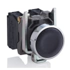 SCHNEIDER ELECTRIC - SNRXB4BA25 Pulsante, metallo, Harmony XB4, a filo ghiera, nero, 22 mm, ad impulso, senza marcatura, 1NO+1NC