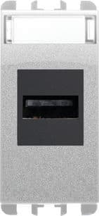 URMET SPA UTD10451AL PRESA USB ALLUMINIO 1 MODULO