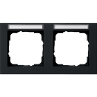 GIRA - GIR109209 Abdeckrahmen 2f waager. BSF Gira E2 Schw