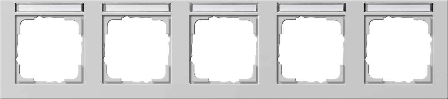 GIRA - GGI109537 Abdeckrahmen 5f waager. BSF Gira E2 Grau