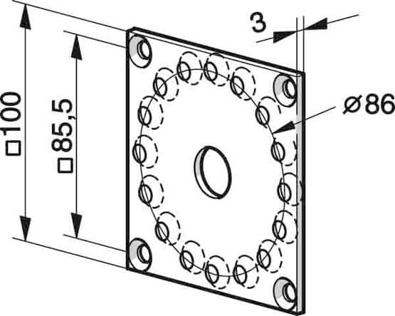 BFT (SOMFY) MFY9706034 PIASTRA CSI 100X100