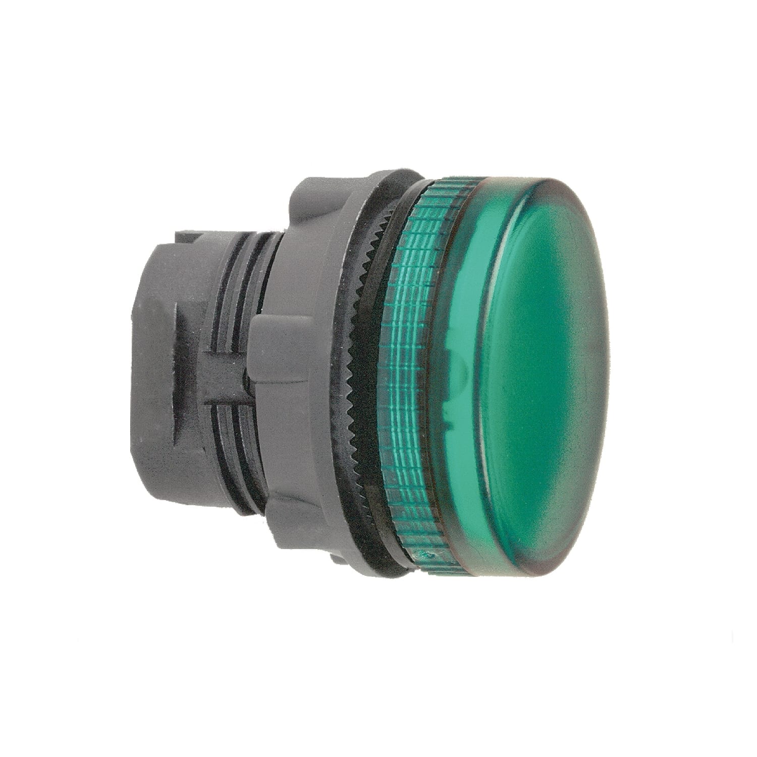 SCHNEIDER ELECTRIC - SNRZB5AV033S Testa lampada spia Ø22 - circolare - gemme striate verde- per LED universale