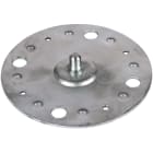 DEHN ITALIA SPA - DEH297015 Piastra di fissaggio D 100mm Fe/tZn con perno filettato M8 con 4 fori