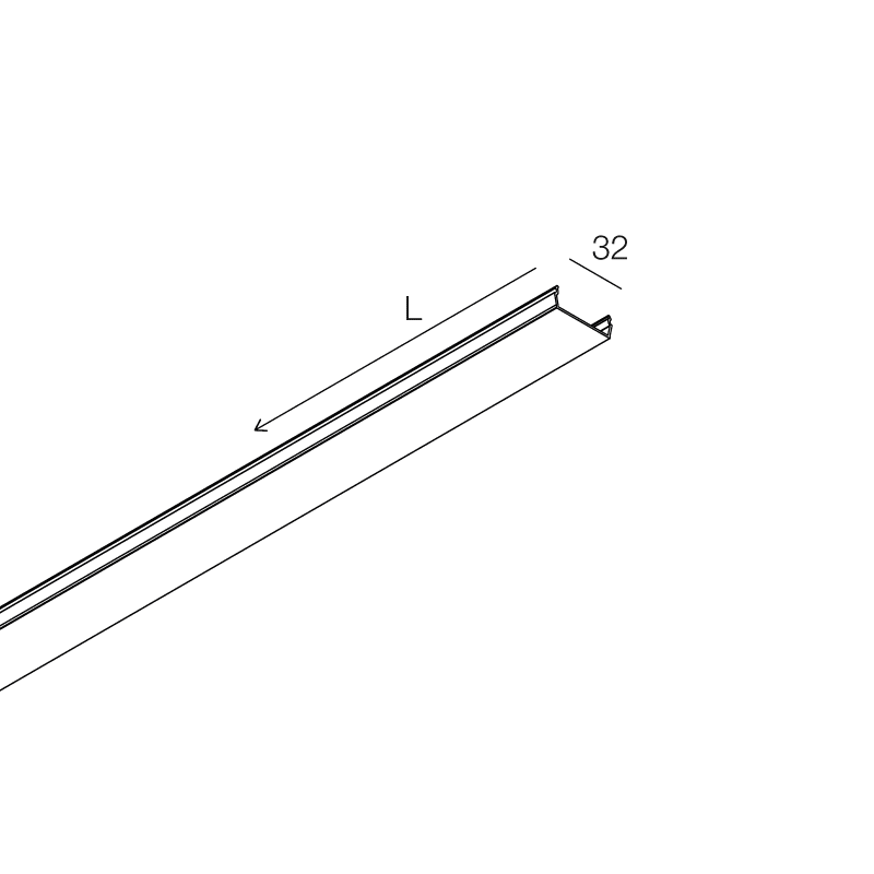 NOVALUX SPA - NOX113232.99 HERO MINI DIFFUSORE OPALE L.5850 Schermo ad incastro a filo per modulo LED. Abbinare moduli elettrificati a moduli LED di pari lunghezza. Schermo 5850