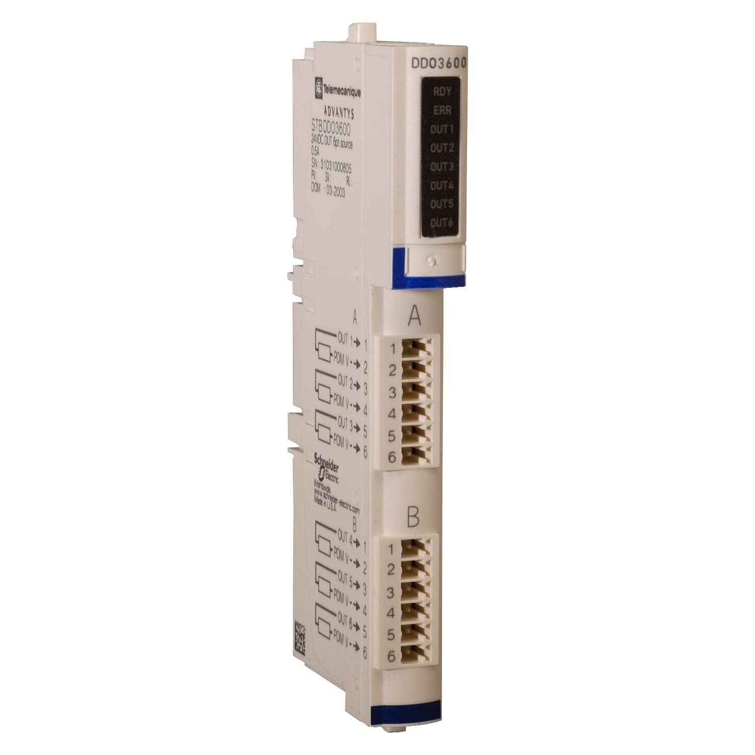 SCHNEIDER ELECTRIC SNRSTBDDO3600K KIT MOD+CONN+BASE 24VDC OUT 6PT