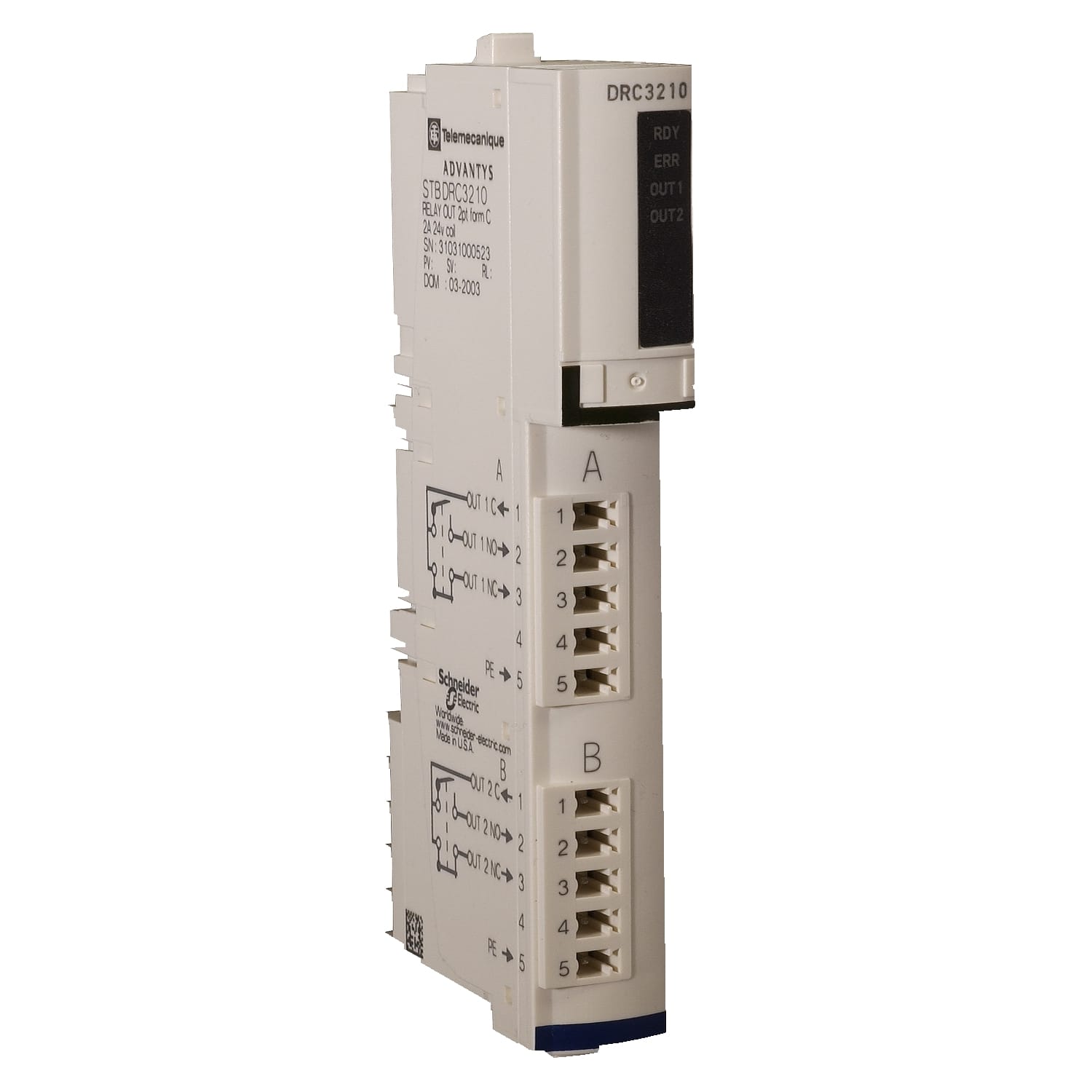 SCHNEIDER ELECTRIC SNRSTBDRC3210K KIT MOD+CONN+BASE 2PT 2A 24V