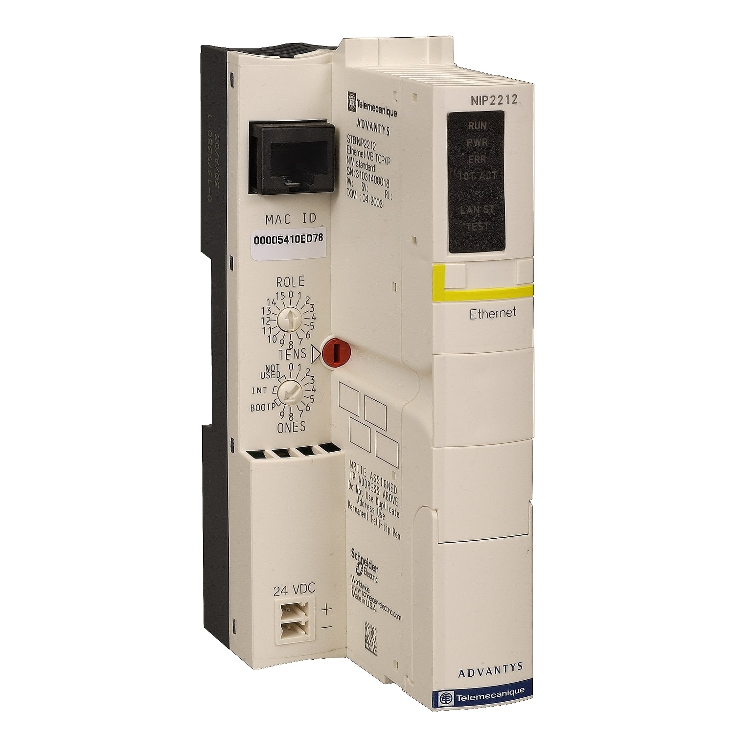 SCHNEIDER ELECTRIC SNRSTBNIP2212 COMUNICATORE TF ETHERNET STANDARD