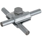 DEHN ITALIA SPA - DEH391550 Morsetto MV Fe/tZn per Td 10mm con vite esagonale e grova