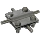 DEHN ITALIA SPA - DEH318219 Morsetto a croce senza piastra intermedi a, 60x60mm per Td 8-10mm INOX