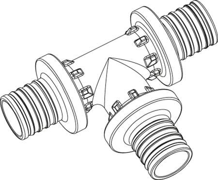 REHAU SPA - RE411600321001 RACC. TEE 20-20-20 RAUTITAN PX
