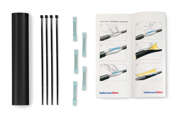 HELLERMANNTYTON Srl HEE380-04019 KIT termo riparazione cavo 5x 1,5-2,5mmq