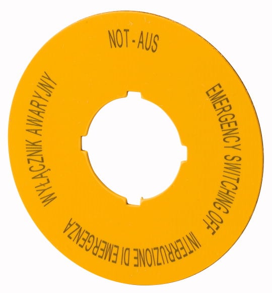 EATON - EAO167639 M22-XBK5 ETICH.ARR.EM. D60 4 LINGUE