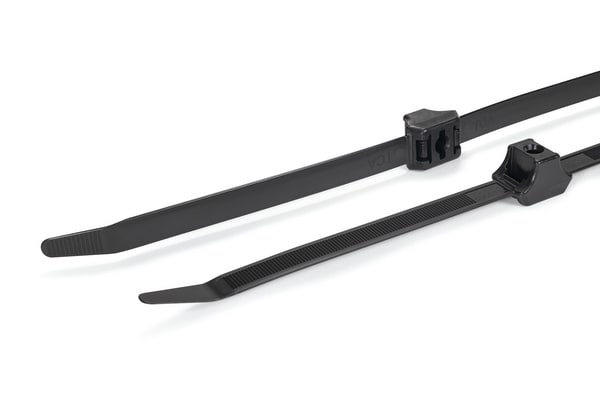 HELLERMANNTYTON Srl HEE115-31100 FASCETTA FISSAGGIO DOPPIA PER PERNO, NER