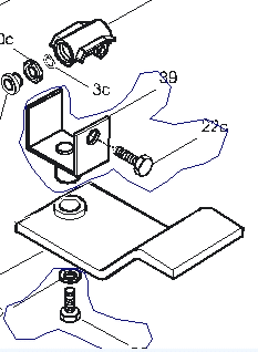 CAME SPA - CMC119RID208 STAFFA PORTA MADREVITE - ATI AXO