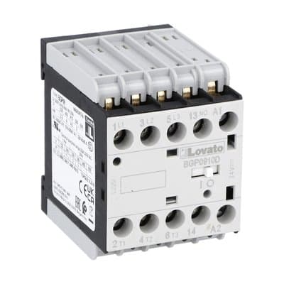 LOVATO LOV11BGP0910D048 CONTATTORE 3P+1NO 9A AC3 PIN RETRO