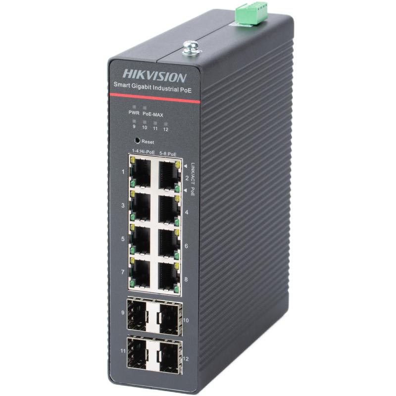 HIKVISION ITALY SRL - HIK301803311 DS-3T1512HP-SI-8P4F : INDUSTRIALE SMART MANAGED GIGABIT HI-POE