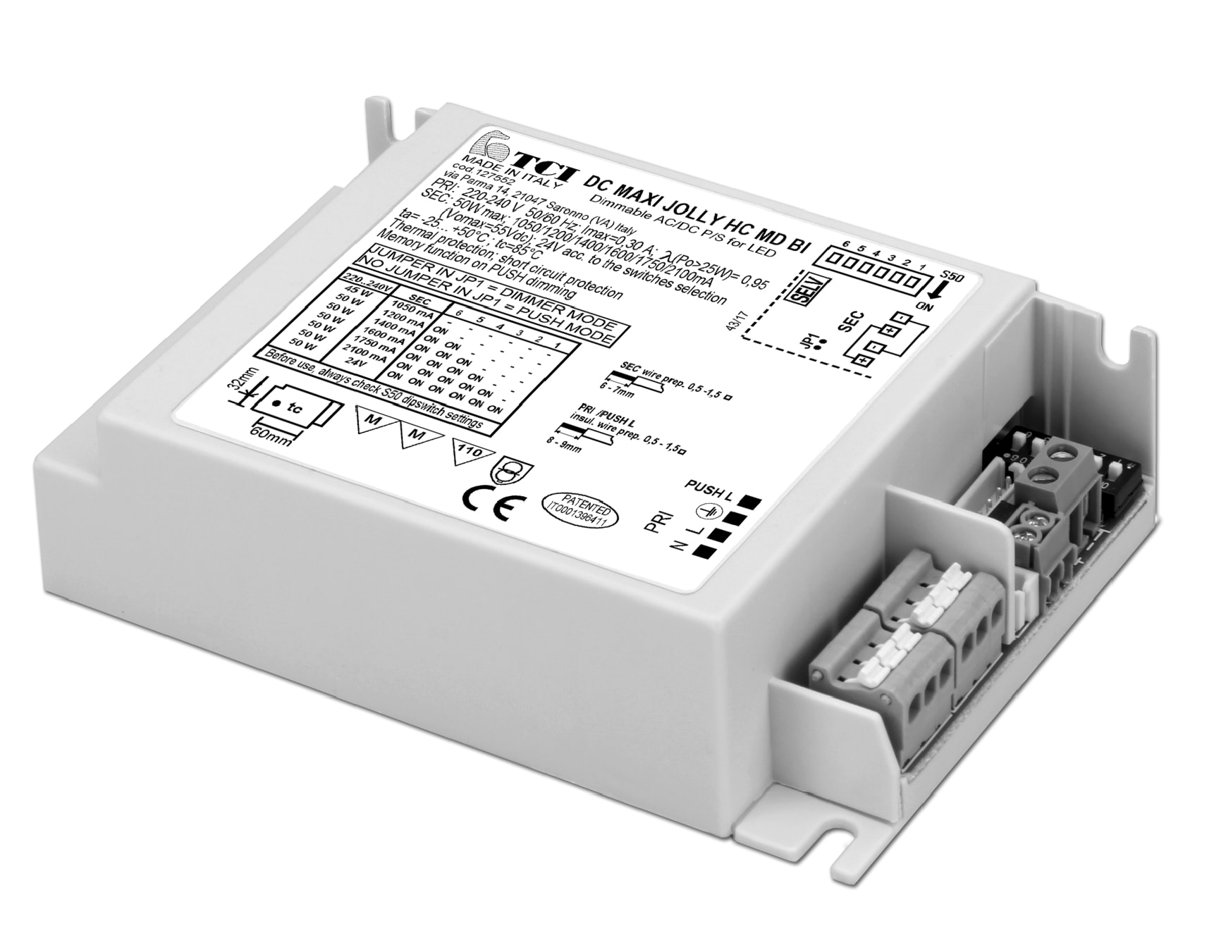 TCI SRL TCI127552 DC MAXI JOLLY HC MD BI ALIMENTATORE LED
