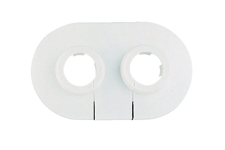 WATTS INDUSTRIES ITA - WAT12814W ROSETTA DOPP. TUBO D14 BIANCA R9016