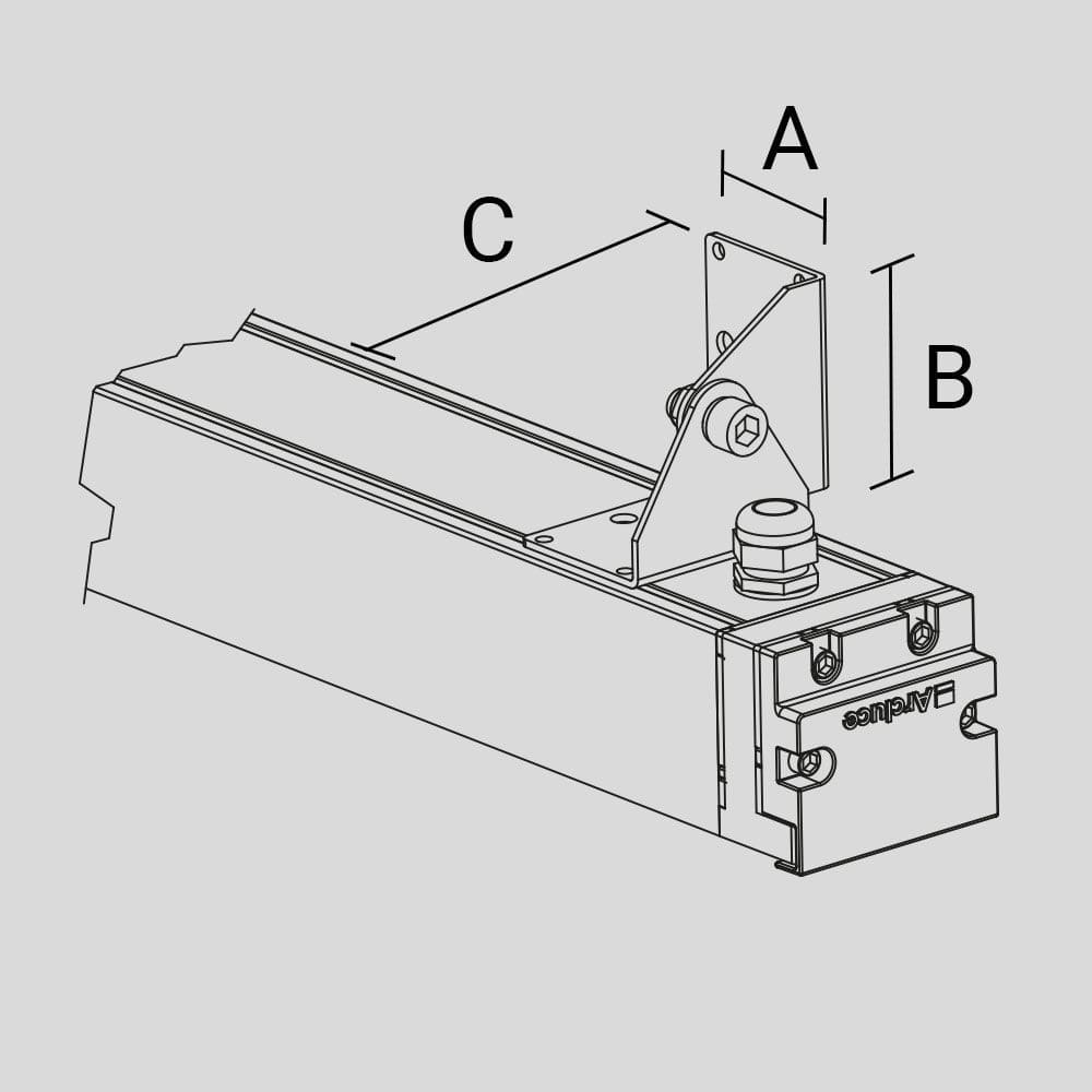 ARCLUCE SPA ACL1099394X-16 STAFFE FIX KRION-SHORT ORIEN. (2PCS)
