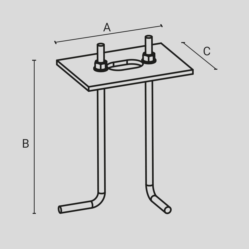 ARCLUCE SPA - ACL1099397X-16 PIASTRA CON TIRANTI TULA