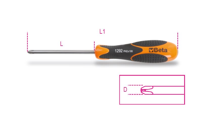 BM SPA - BMM012920418 Giravite per viti con impronta a croce Phillips® in acciaio inossiabile