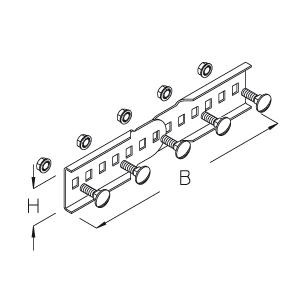 DIETZEL - DIE078215 Leiterverbinder, vertikal, 270x60 mm, in