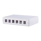 Metz MEZ1309190002KE Keystone Anschlussdose AP 6/12 Port unbe