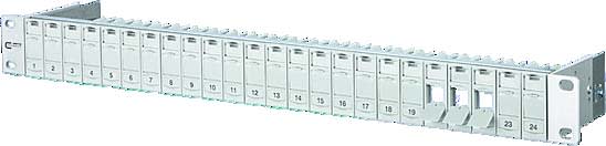 Metz - MEZ130A20-00-E Patchpanel 19'' 24Port 1HE leer lichtgra
