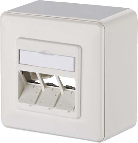 Metz MEZ130B10D30002-E Modul Anschlussdose AP 3 Port 43 mm rein