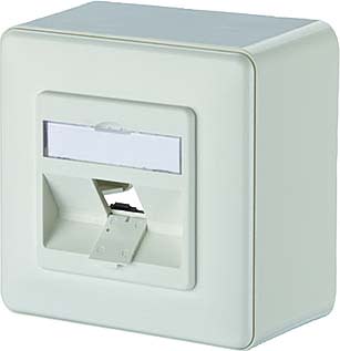 Metz - MEZ130B20D10002KE Keystone Anschlussdose AP 1 Port reinwei