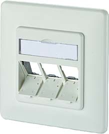 Metz MEZ130B20D31002KE Keystone Anschlussdose UP 3 Port reinwei
