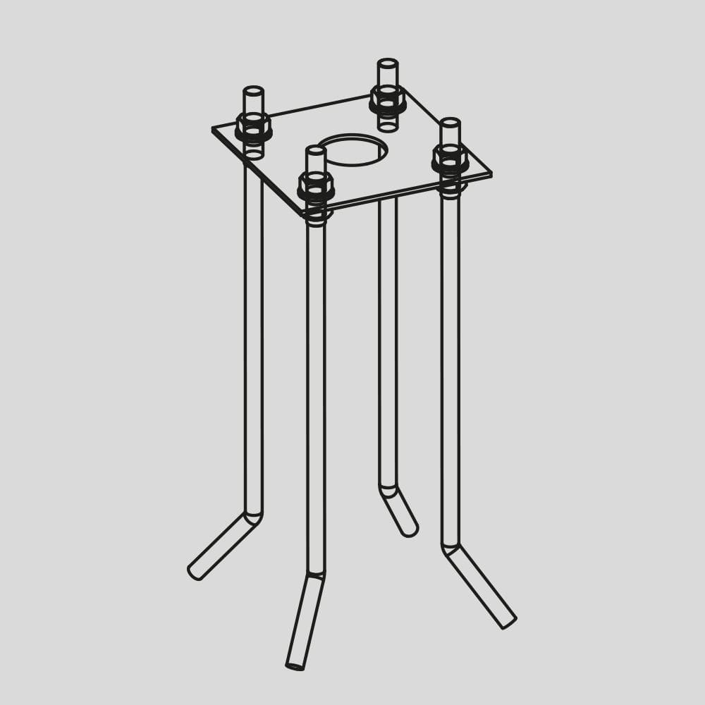 ARCLUCE SPA - ACL1099412X-21 PIASTRA CON TIRANTI QUADRIO180
