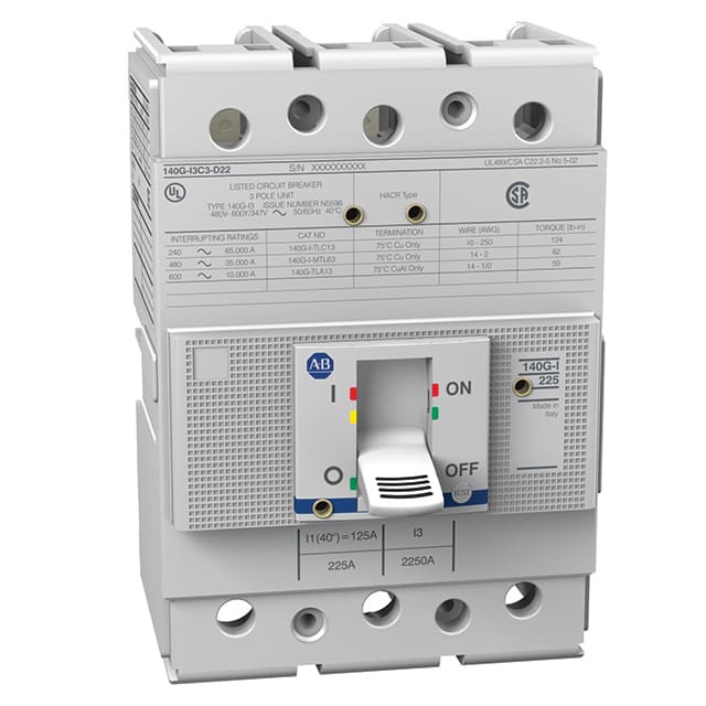 ROCKWELL AUTOMATION RCK140G-I2C4-D16 140G 225A FRAME MOLDED CASE CKT-BKR