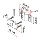 FAAC SPA - FAA132307 KIT STAFFA FORI PASS.+PERNO QUADRO