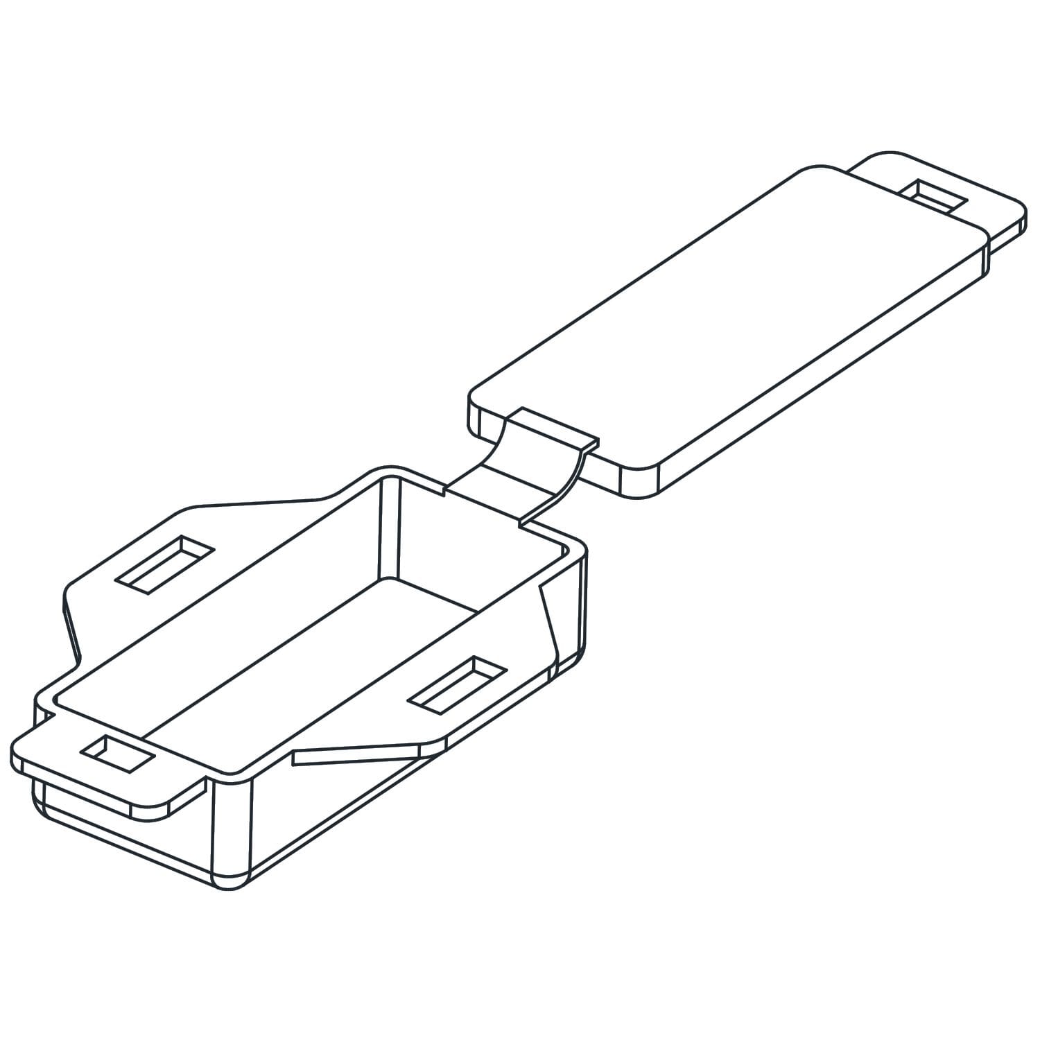 GRAFOPLAST SRL - GRA133/40 PORTATARGHETTA FASCETTABILE 40X16 MM 50P