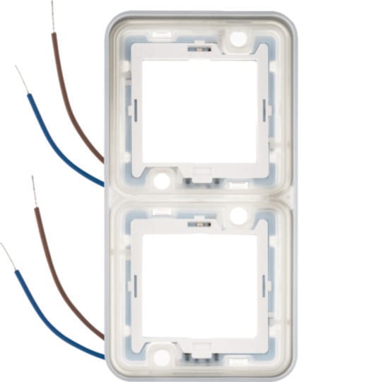 BERKER - BRK13413513 CORN.2P ORIZZ.ILLUM.LED BLU PAR.W1 BIA.