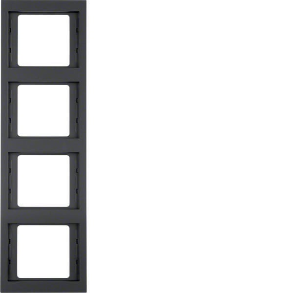 BERKER - BRK13437006 Rahmen 4fach senk K.1 anthrazit matt