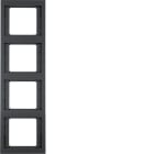 BERKER - BRK13437006 Rahmen 4fach senk K.1 anthrazit matt