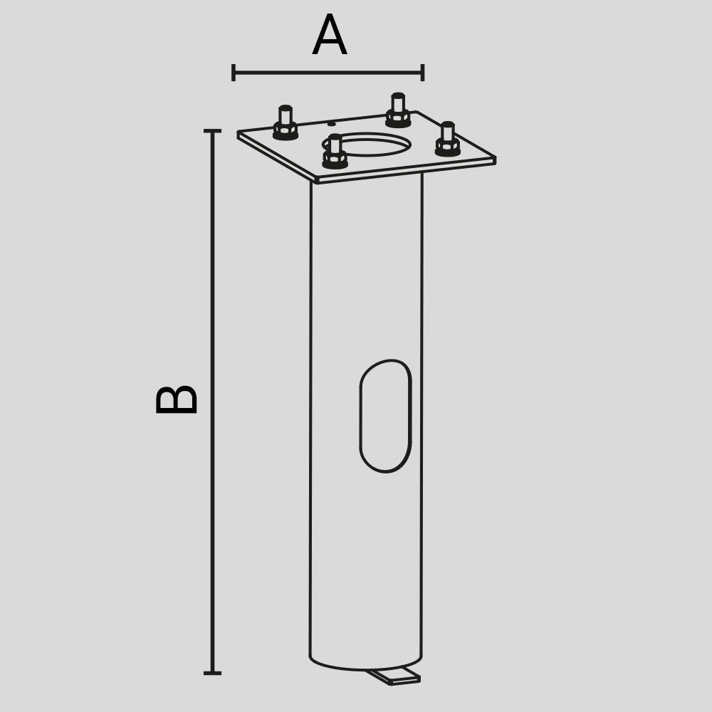 ARCLUCE SPA - ACL1099093X BASAMENTO GOTHIC/KUBIX/QUAD180 ACC.ZINC